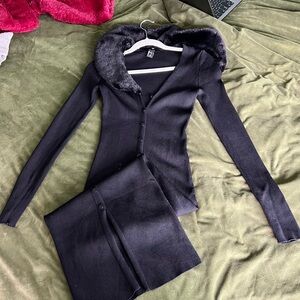 Long sleeve black dress